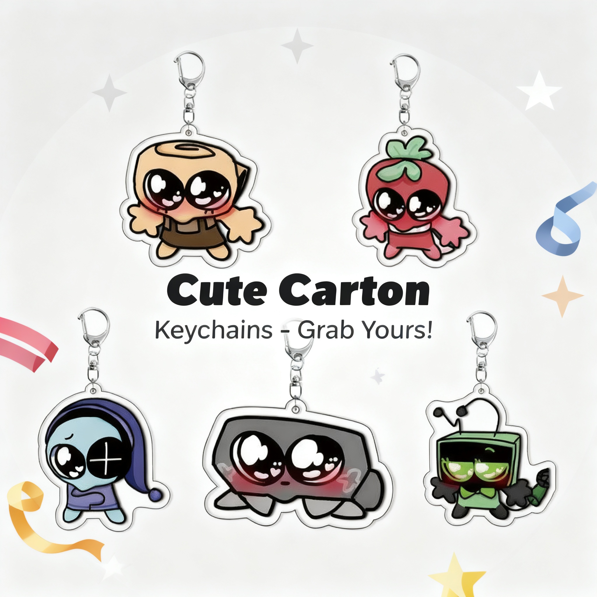 Laptop Accessories All - Dandys World Plush Scraps Acrylic Keychain