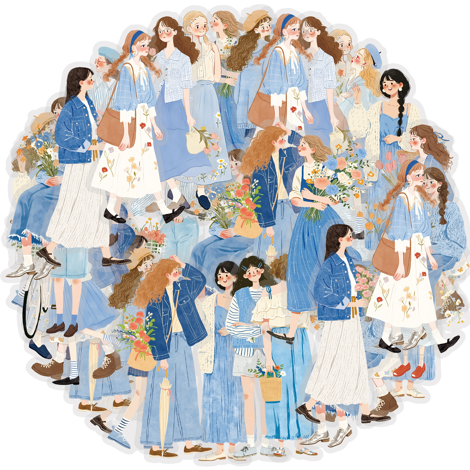 Laptop Accessories Girls - Etori Life Blue Forest Style Girl