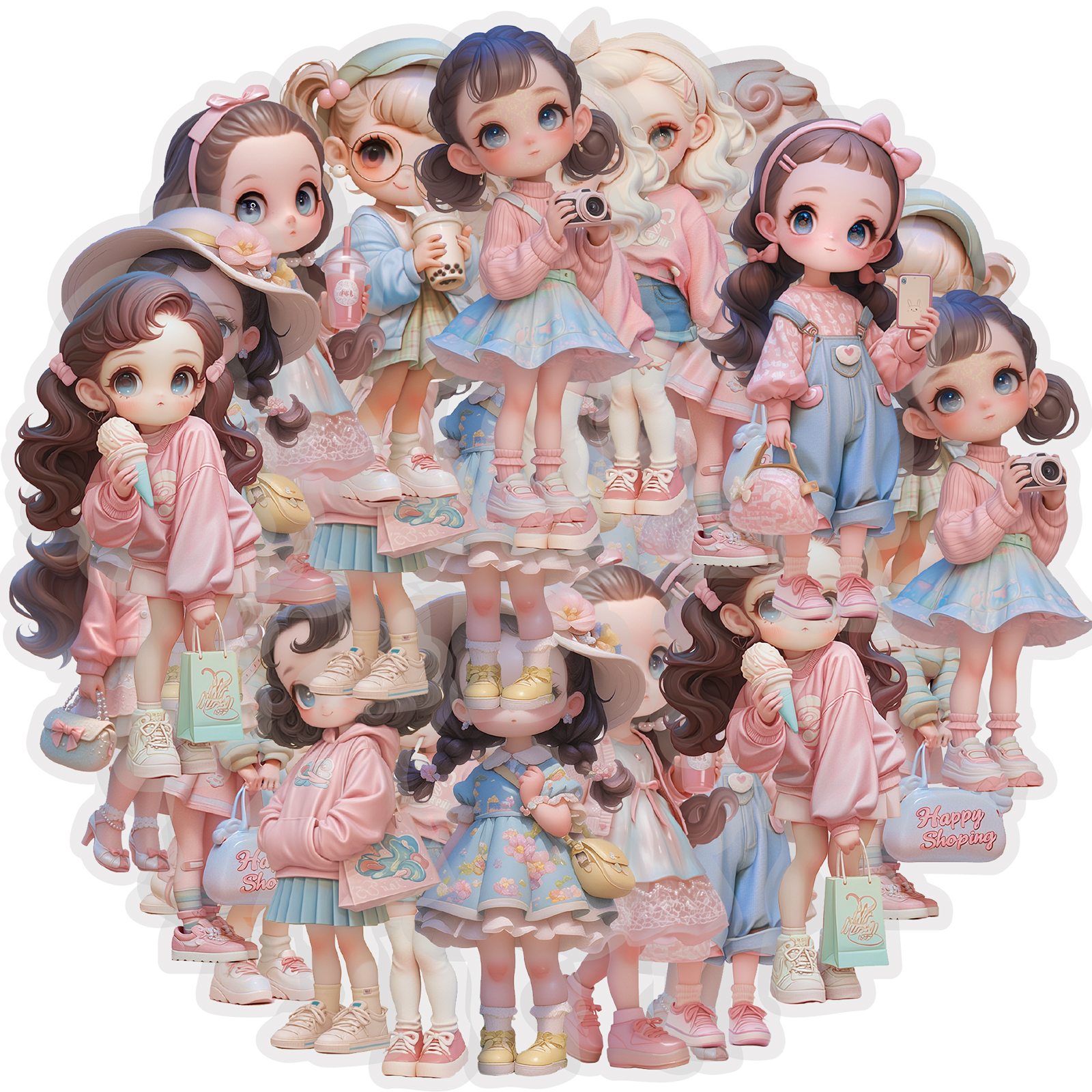 Laptop Accessories Girls - Etori Life 10Pcs Sweet Macaron Street