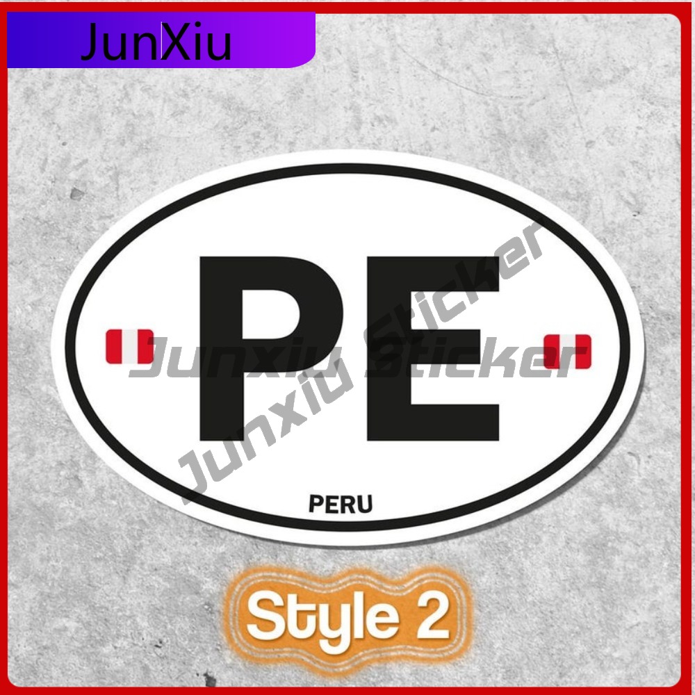 Peru PE Sticker Oval Flag Wate - Laptop Unique Accessories recensie en prijs