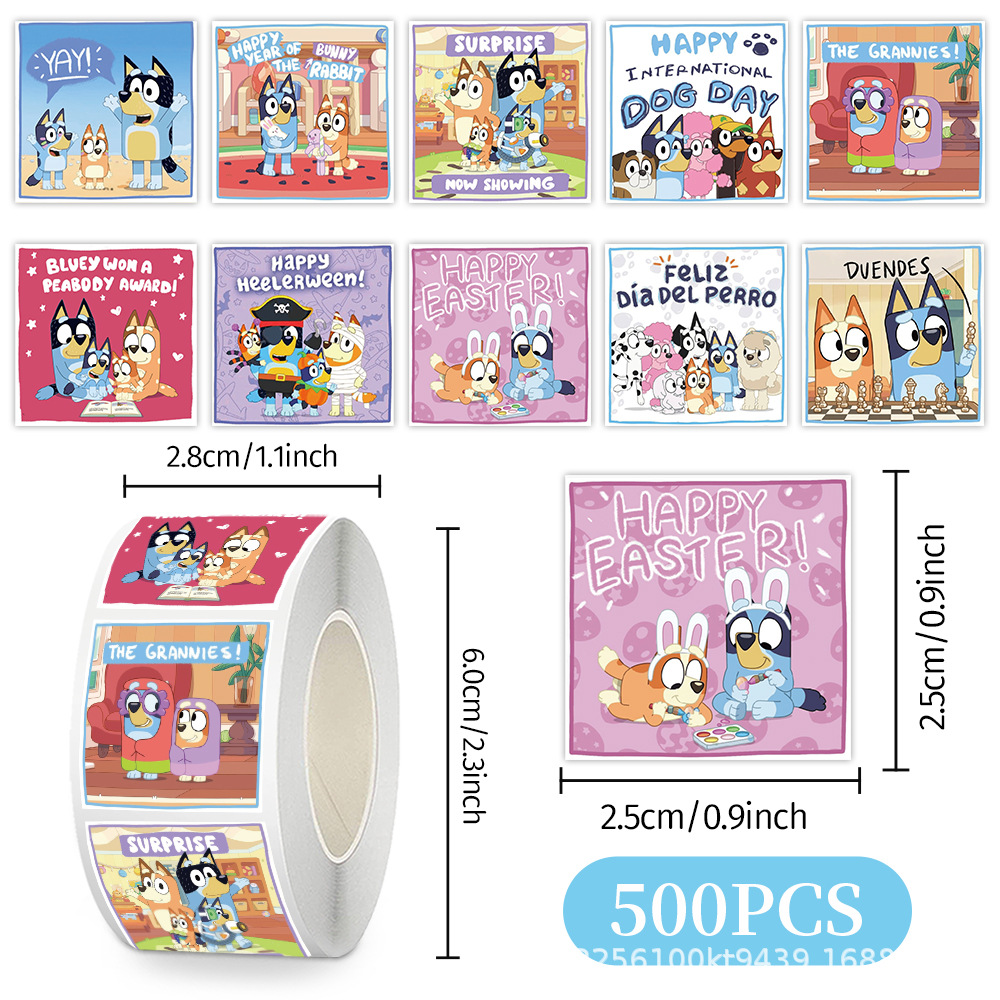 Wholesale 500Pcs/Roll Bluey St - Laptop Accessories All recensie en prijs