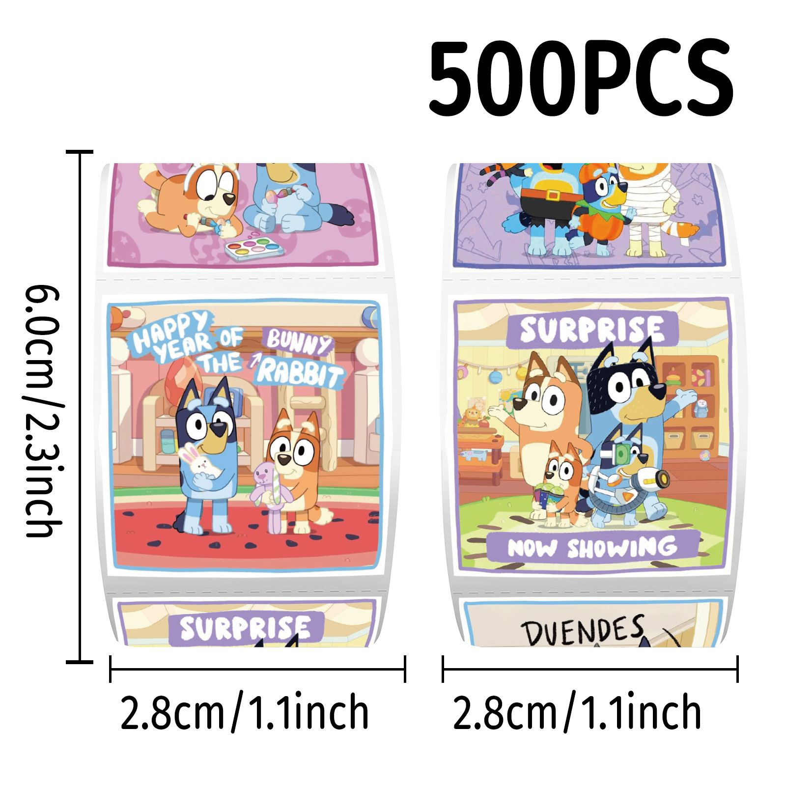 Wholesale 500Pcs/Roll Bluey St - Laptop Accessories All recensie en prijs
