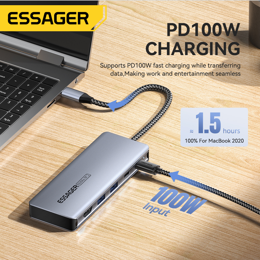 Essager USB C Hub With M.2 SSD - Usb C Docking Hub recensie en prijs