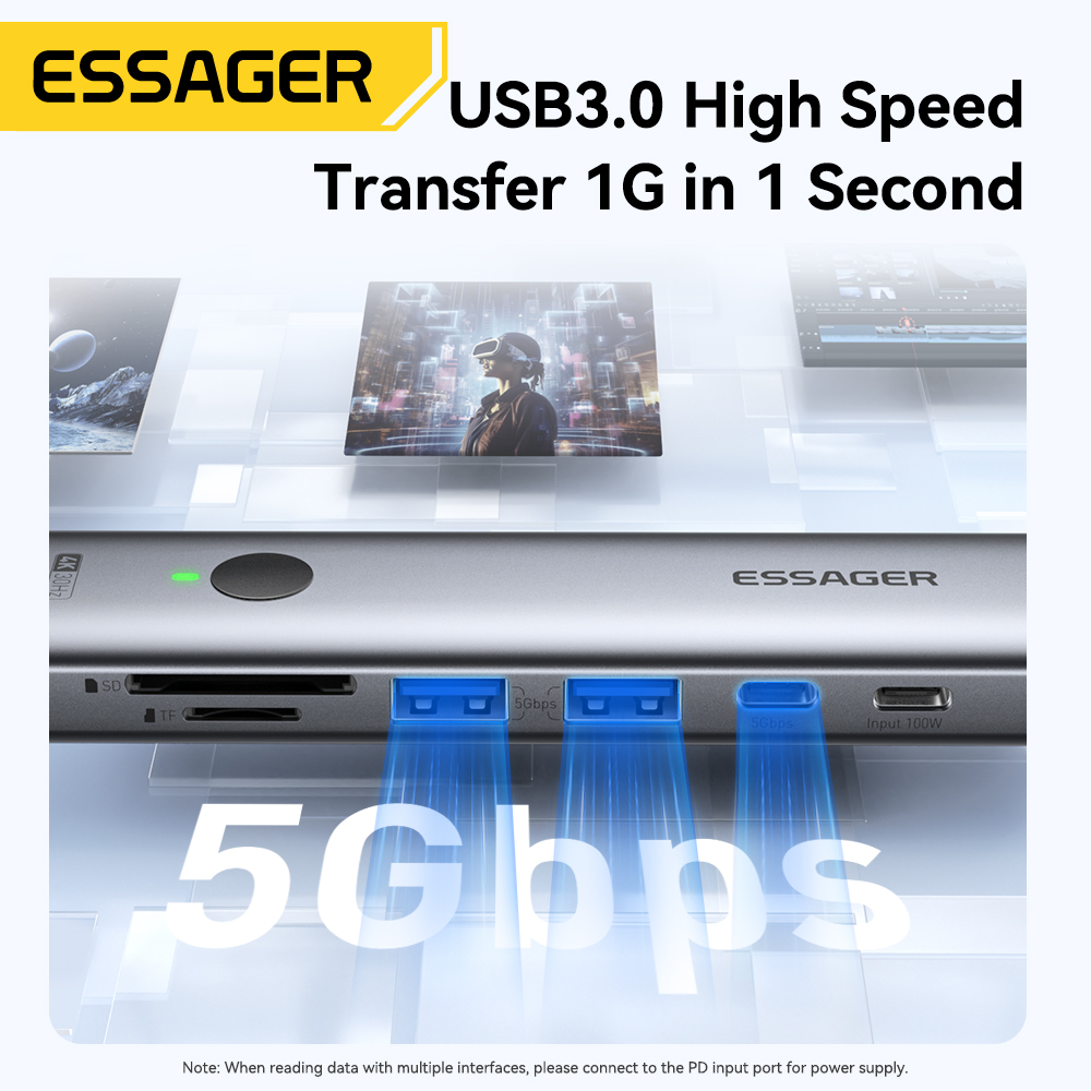 Essager USB C HUB 4K 7-in-1 Ty - Usb C Docking Hub recensie en prijs